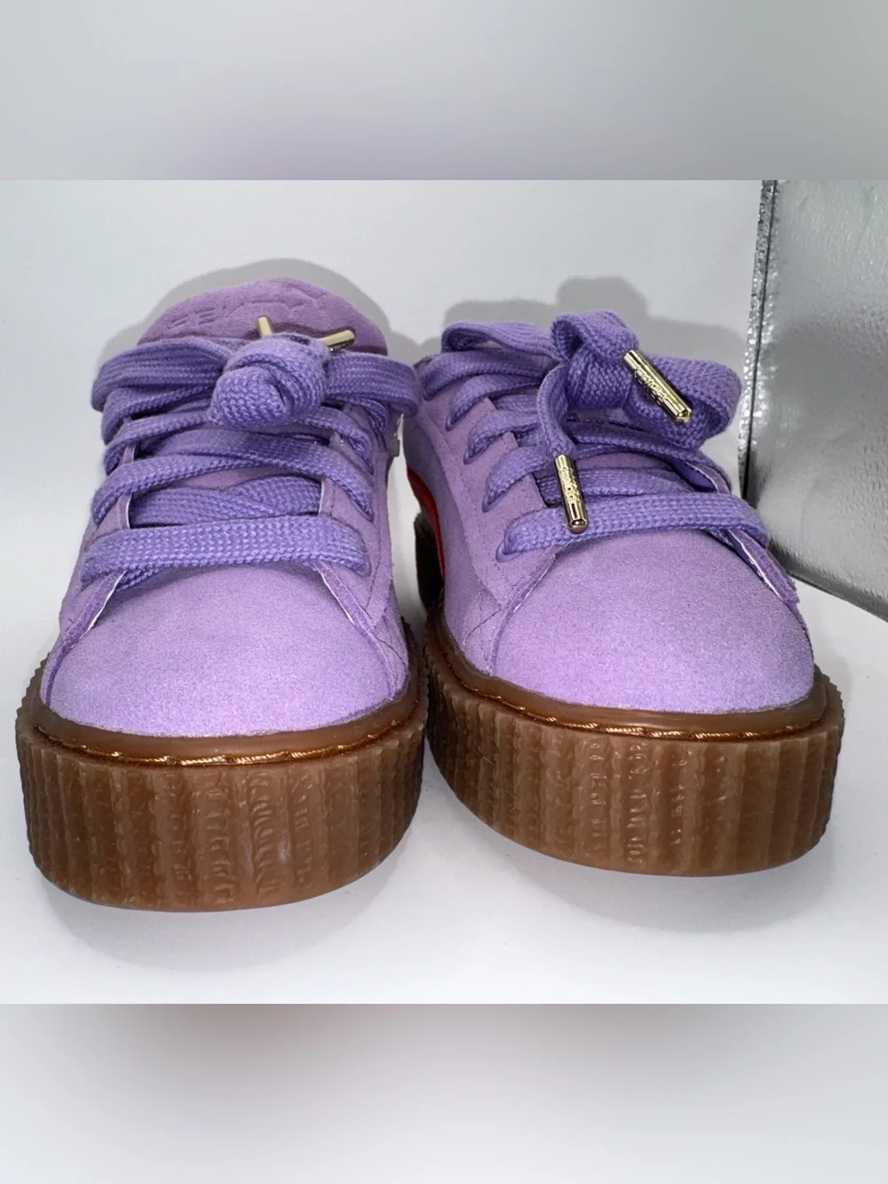 Puma Fenty Creeper Lavender Purple Platform Sneakers Sz 6.5 Rihanna Suede Neon - Picture 7 of 16